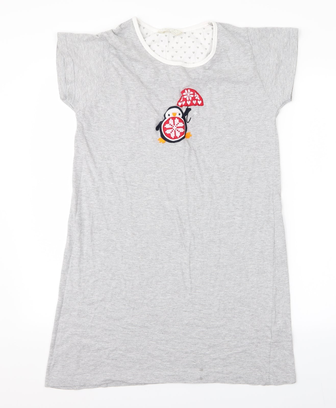 Secret Possessions Womens Grey   Top Pyjama Top Size M  - Penguin