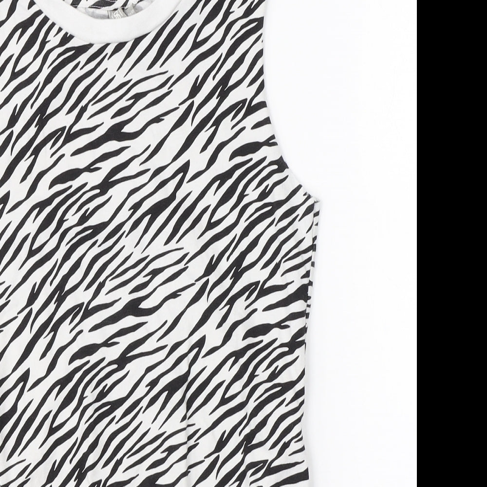 ASOS Womens White Animal Print  Romper One-Piece Size 10