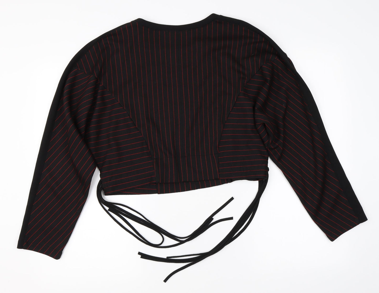 Zara Womens Black Striped  Shrug Jumper Size S