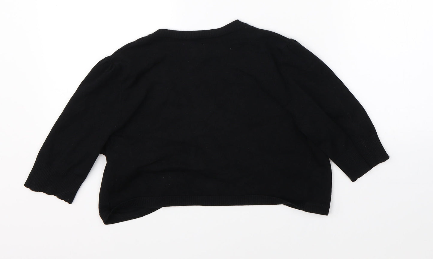 Saint Tropez Womens Black   Cardigan Jumper Size S