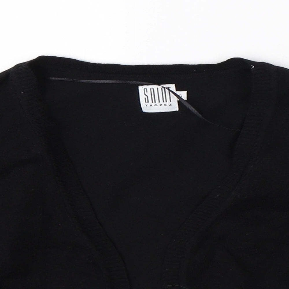 Saint Tropez Womens Black   Cardigan Jumper Size S