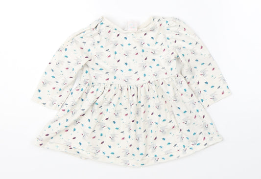 Mini Club Girls White   Shift  Size 6-9 Months
