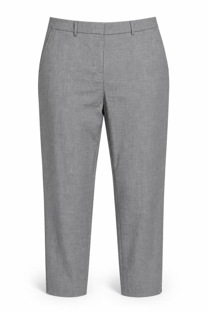 Front view of Papaya women’s grey trousers, size M, 26-inch leg