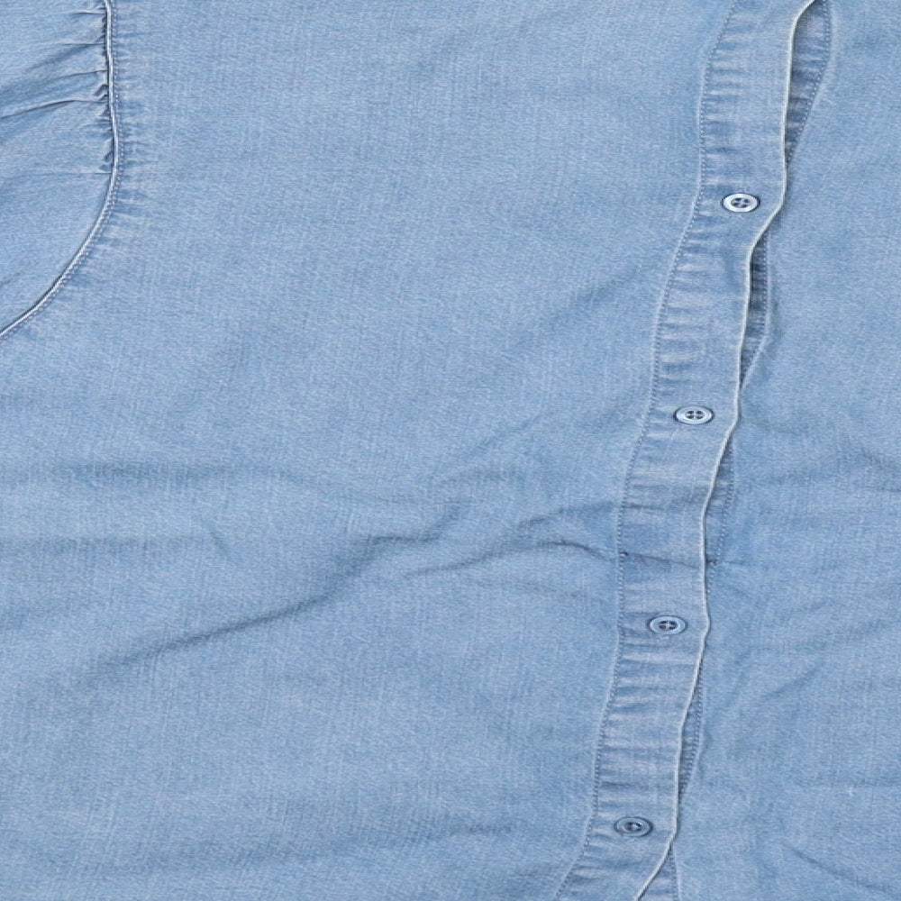 Medicine Womens Blue   Basic Blouse Size S