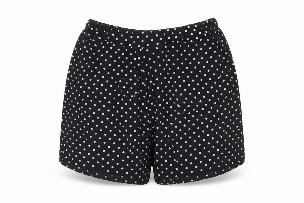 PRETTYLITTLETHING Womens Black Polka Dot  Culotte Shorts Size 8