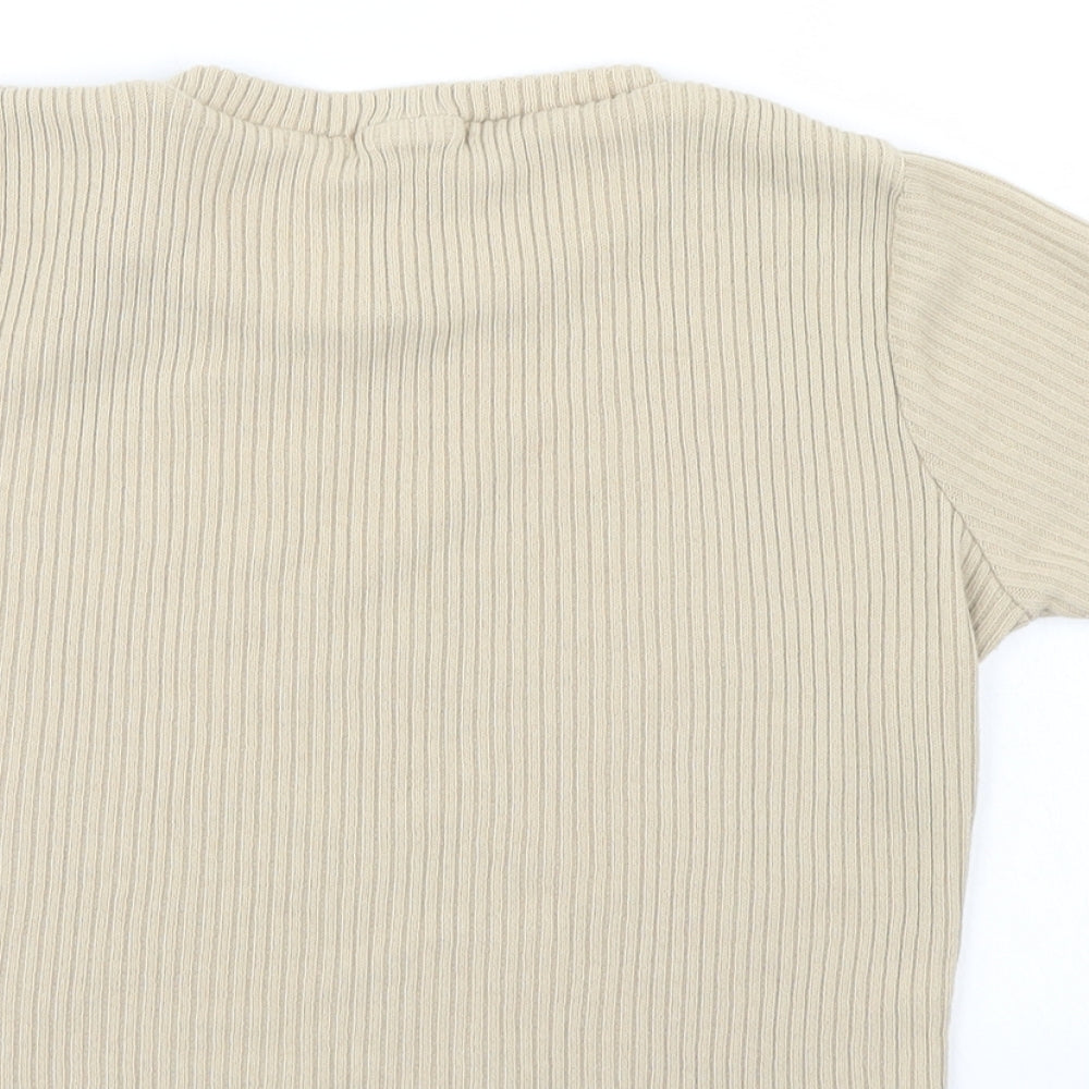 PRETTYLITTLETHING Womens Beige   Pullover Jumper Size S