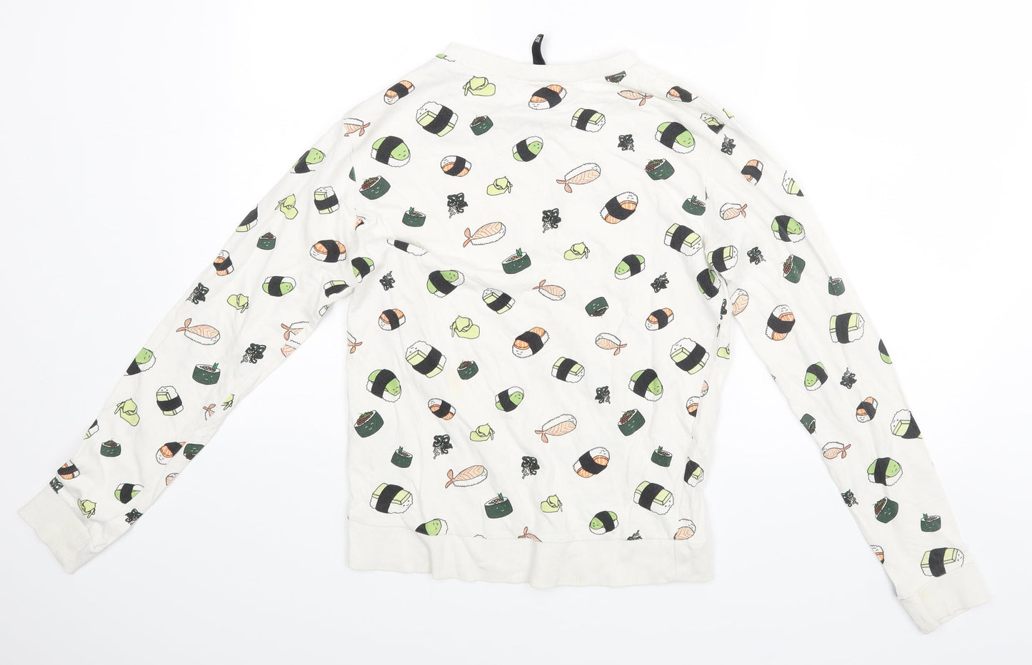 H&M Womens White   Pullover Jumper Size 6