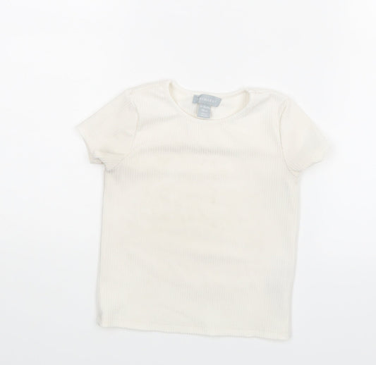 Primark Girls White   Basic T-Shirt Size 2 Years