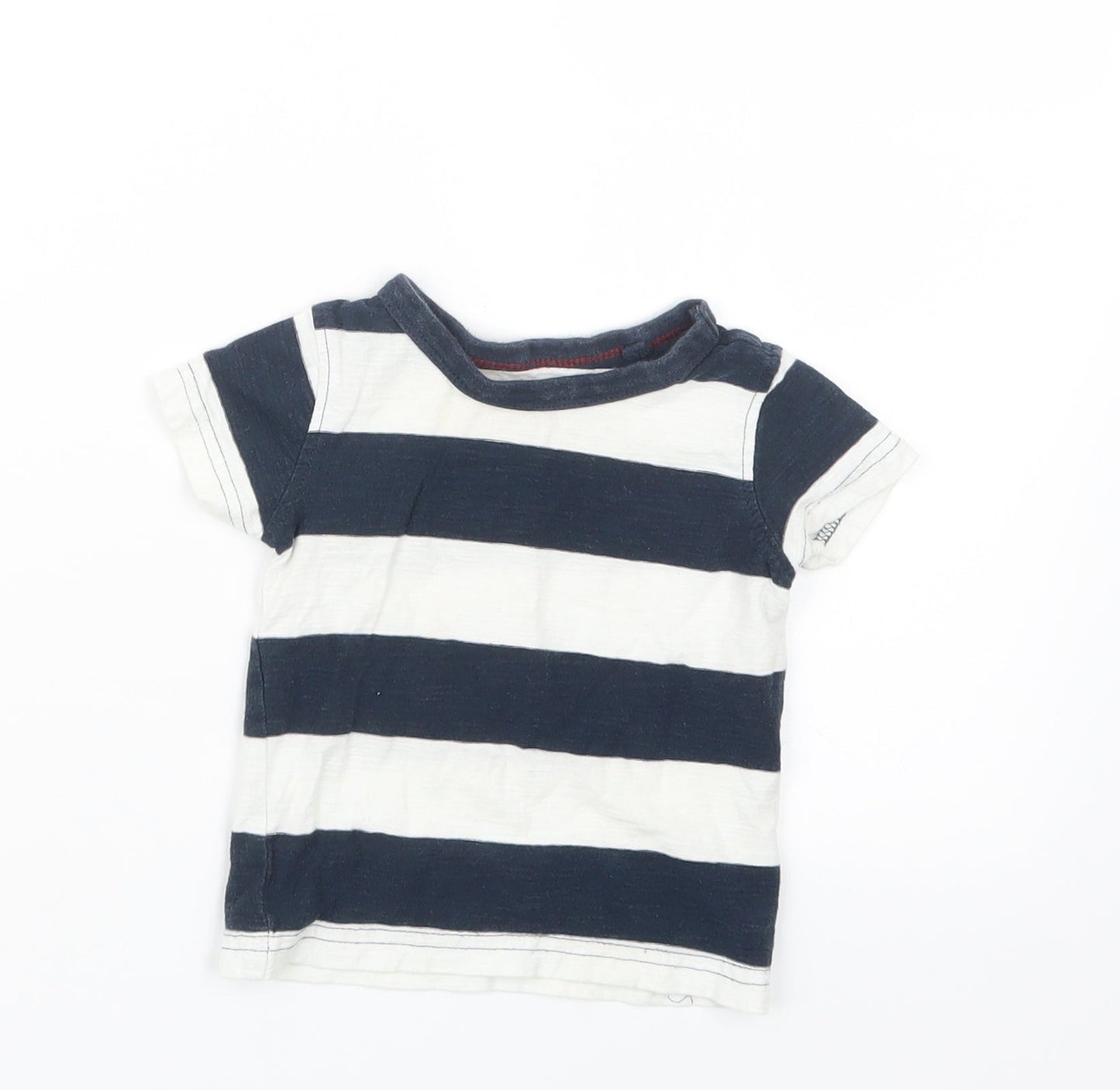 NEXT Boys Blue Striped  Basic T-Shirt Size 3-6 Months