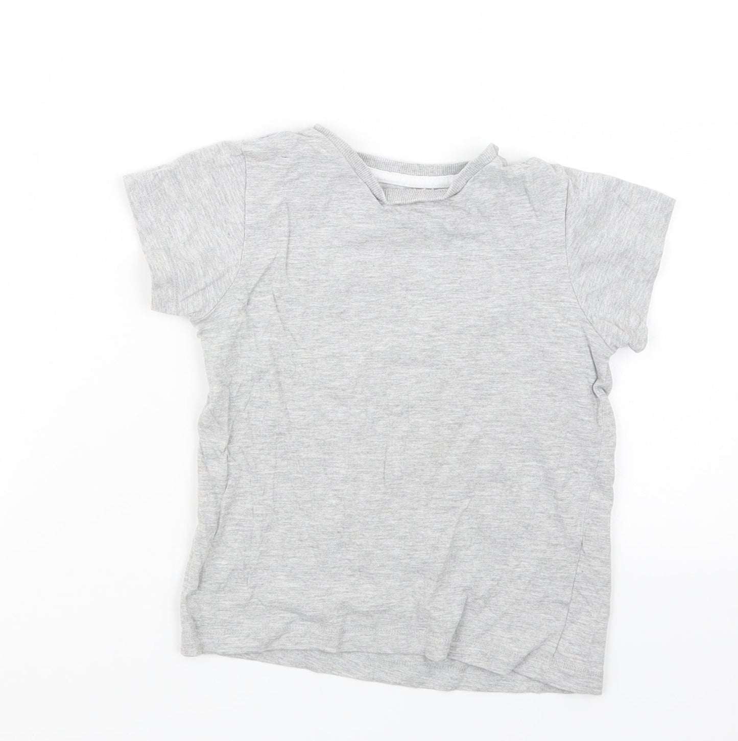 Matalan Boys Grey   Basic T-Shirt Size 6 Years