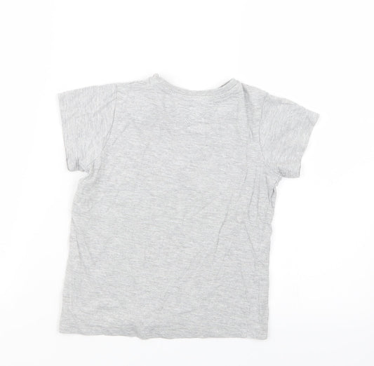 Matalan Boys Grey   Basic T-Shirt Size 6 Years