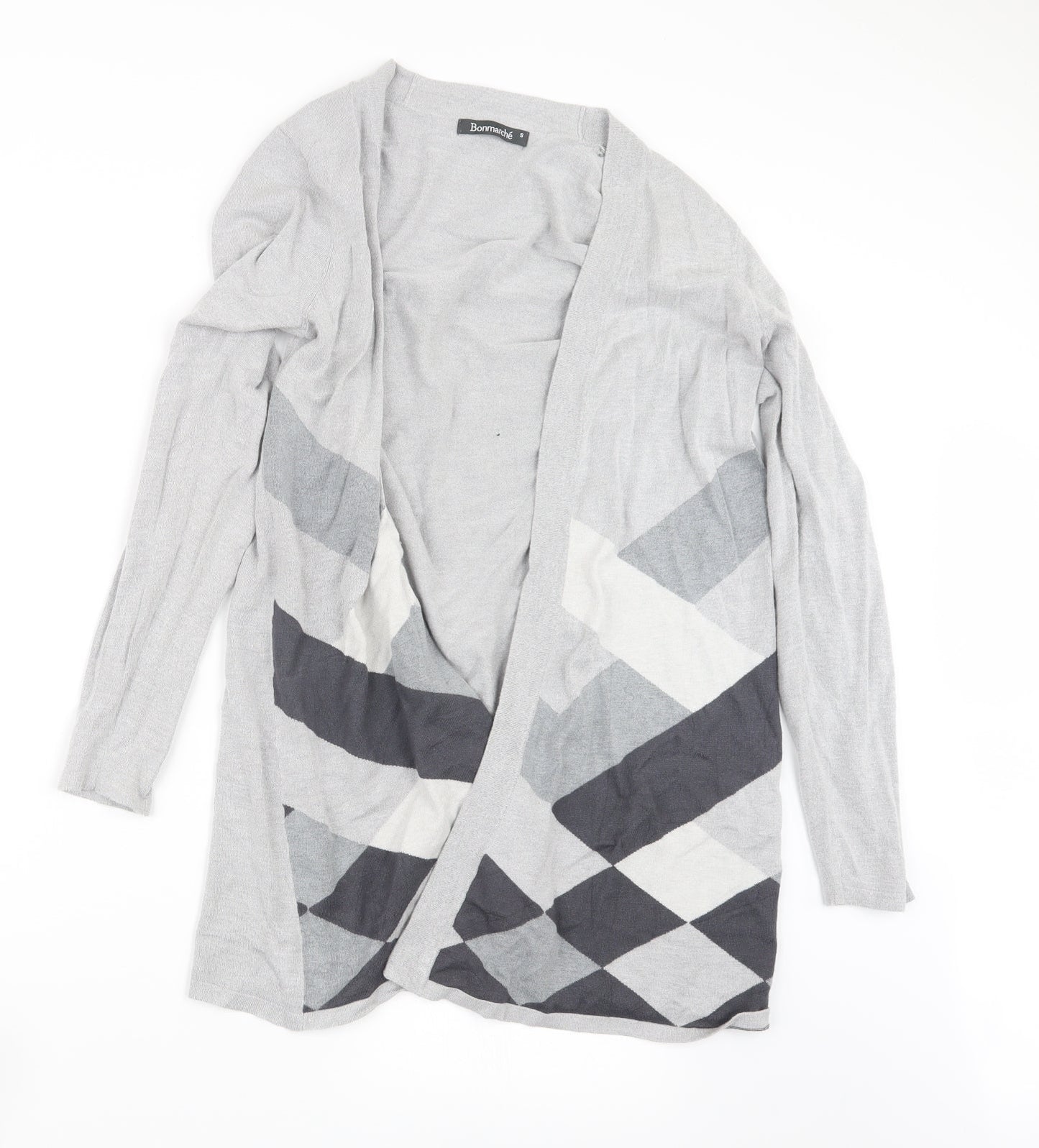 Bonmarché Womens Grey  Knit Cardigan Jumper Size S