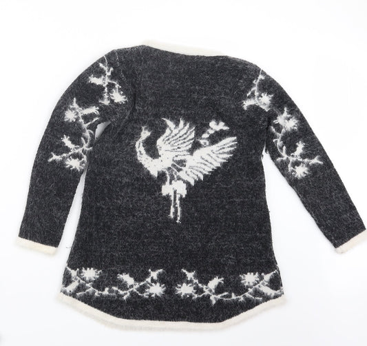 LIN H.H Womens Black  Knit Pullover Jumper Size S