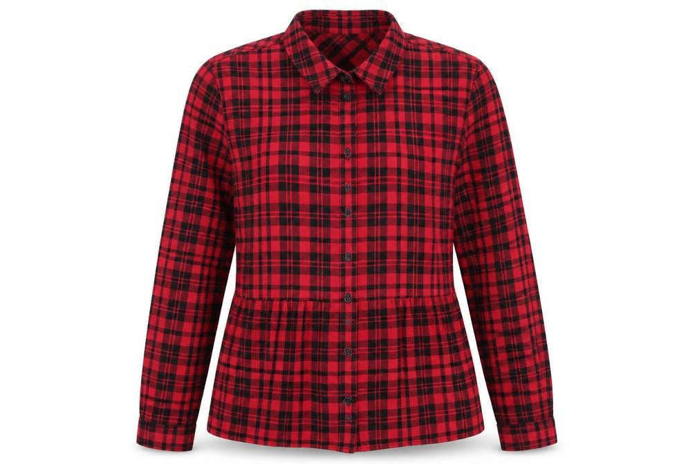Jack Wills Womens Red Plaid  Basic Button-Up Size 6