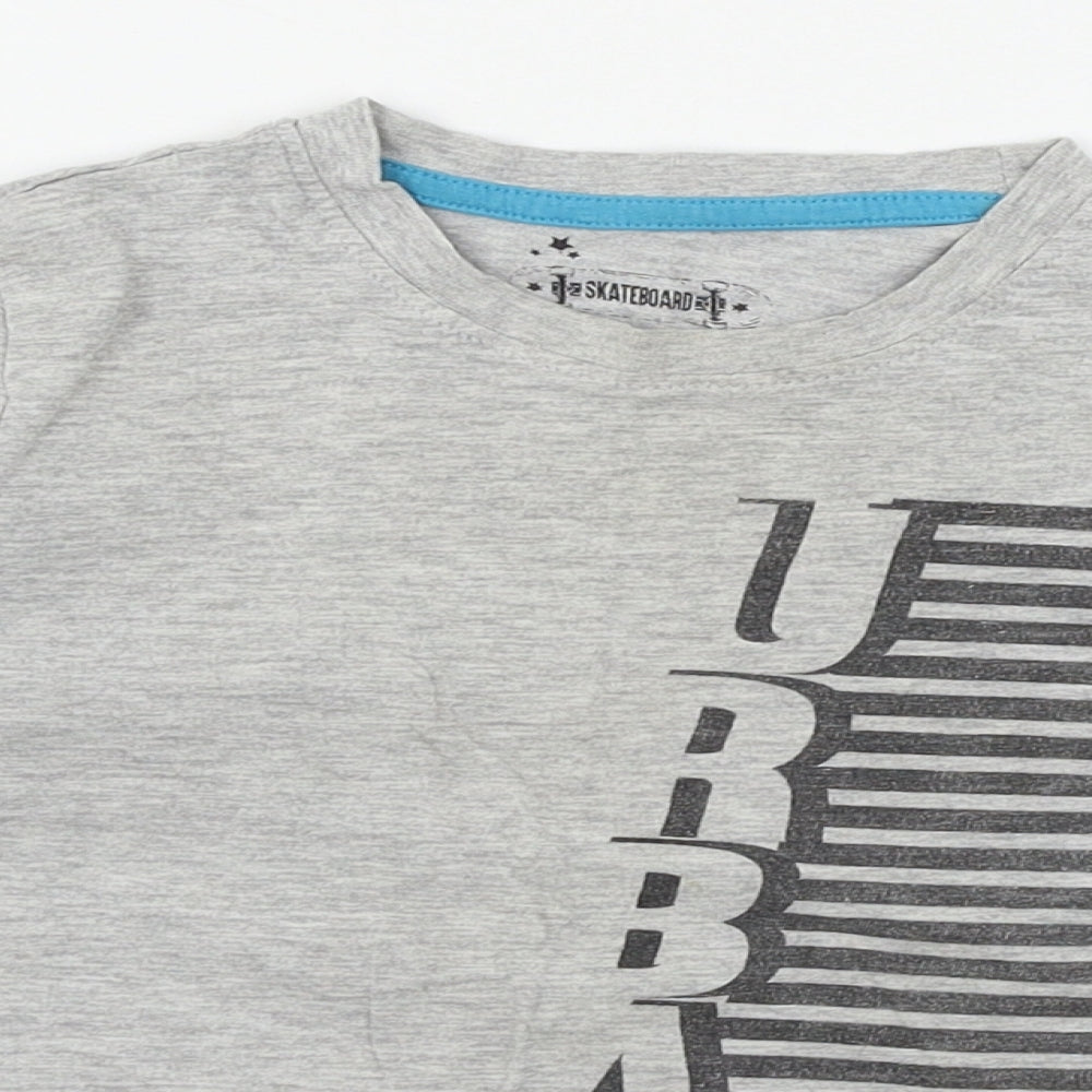 Matalan Boys Grey  Jersey Basic T-Shirt Size 6 Years  - Urban