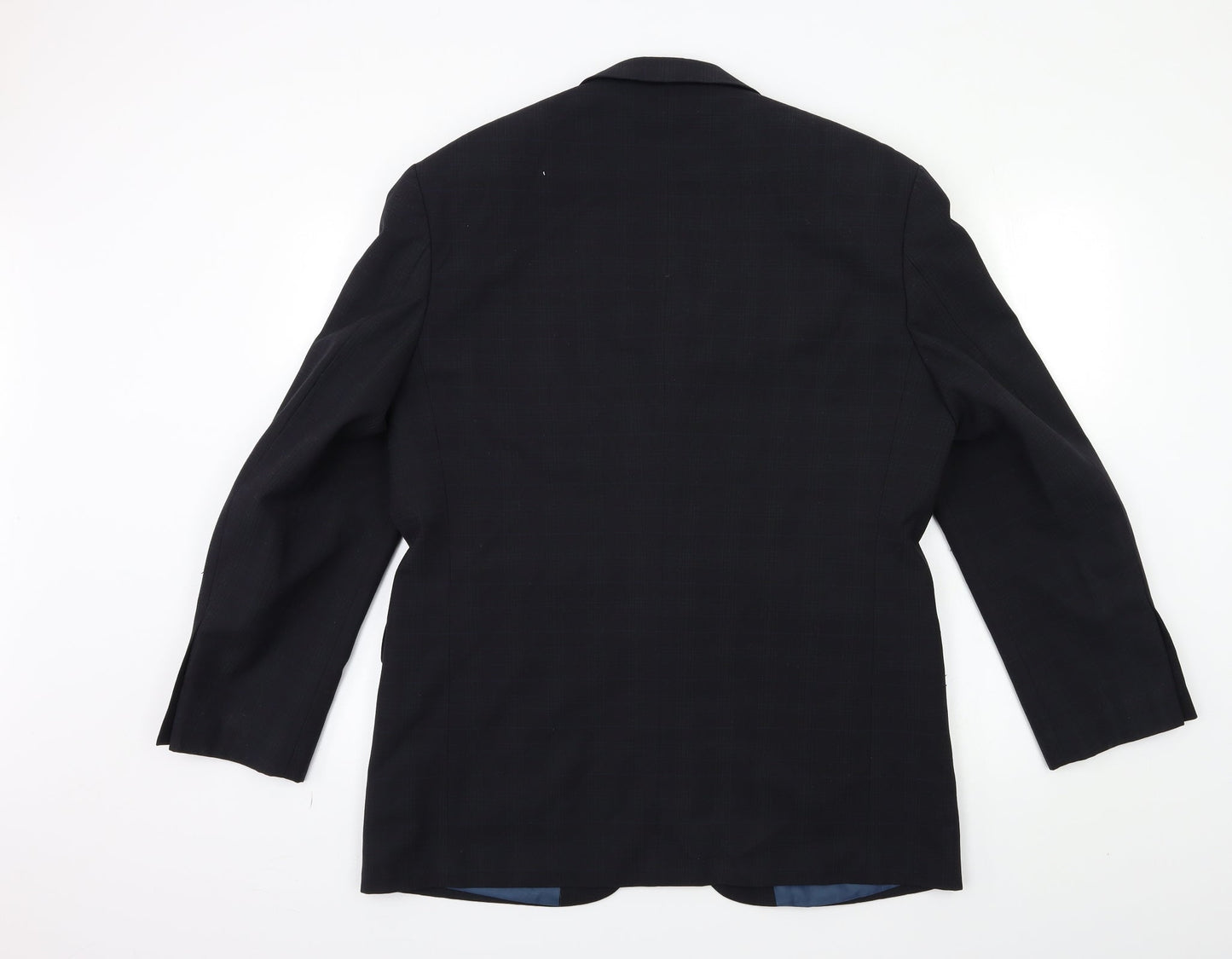 Marks and Spencer Mens Black Check  Jacket Suit Jacket Size 40