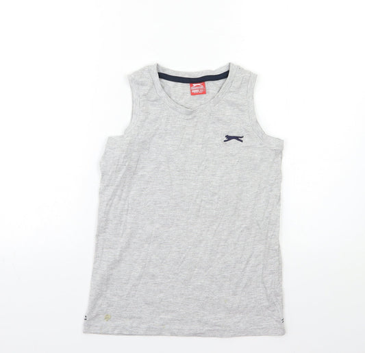 Slazenger Boys Grey   Basic T-Shirt Size 9-10 Years