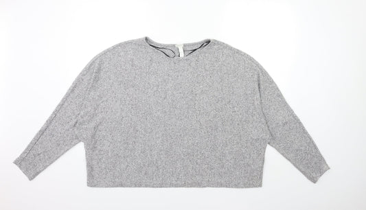 H&M Womens Grey  Knit Pullover Jumper Size XL