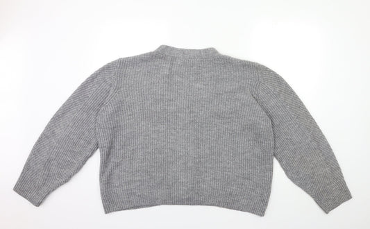 b.young Womens Grey  Knit Cardigan Jumper Size XL