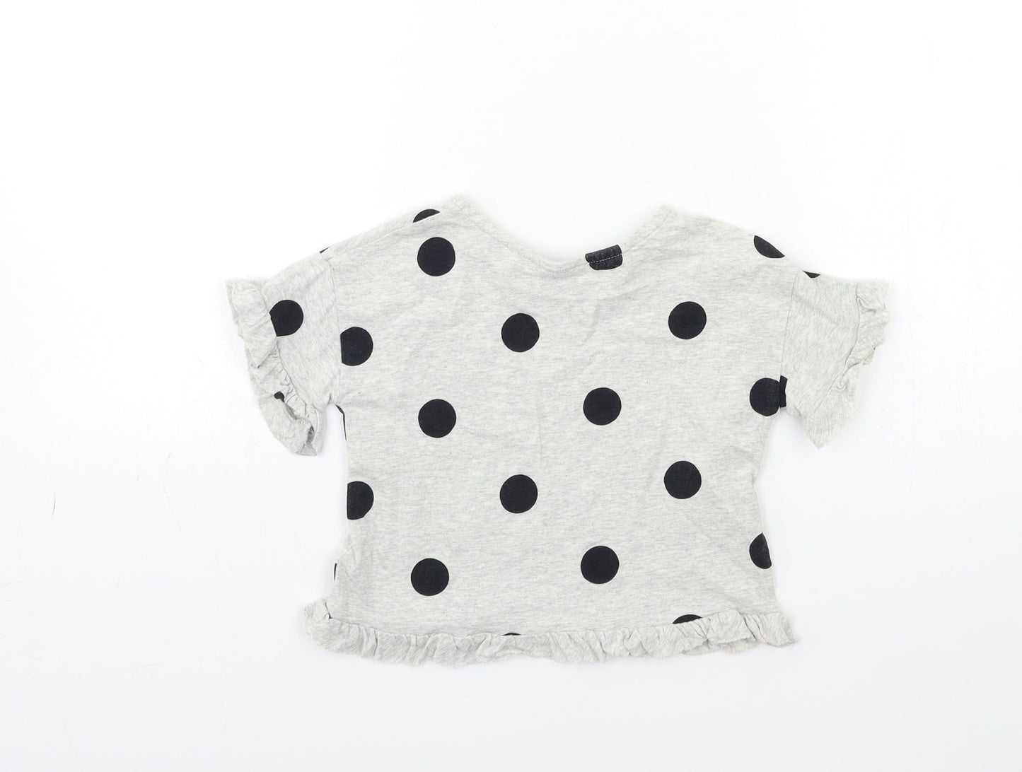 NEXT Baby Grey Polka Dot  Basic T-Shirt Size 12 Months