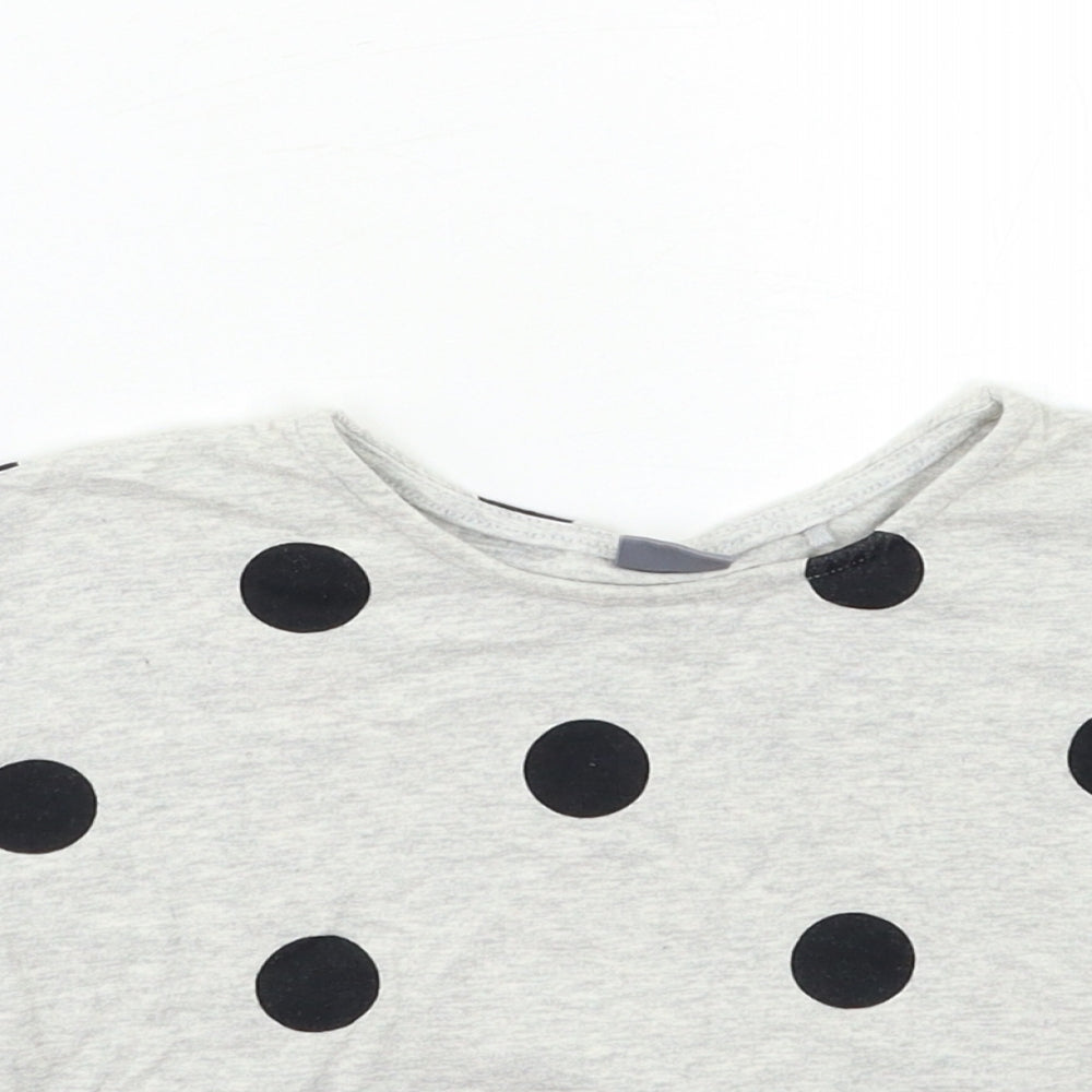 NEXT Baby Grey Polka Dot  Basic T-Shirt Size 12 Months