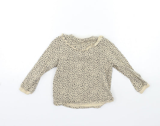 TU Baby Beige Animal Print  Pullover Jumper Size 12-18 Months