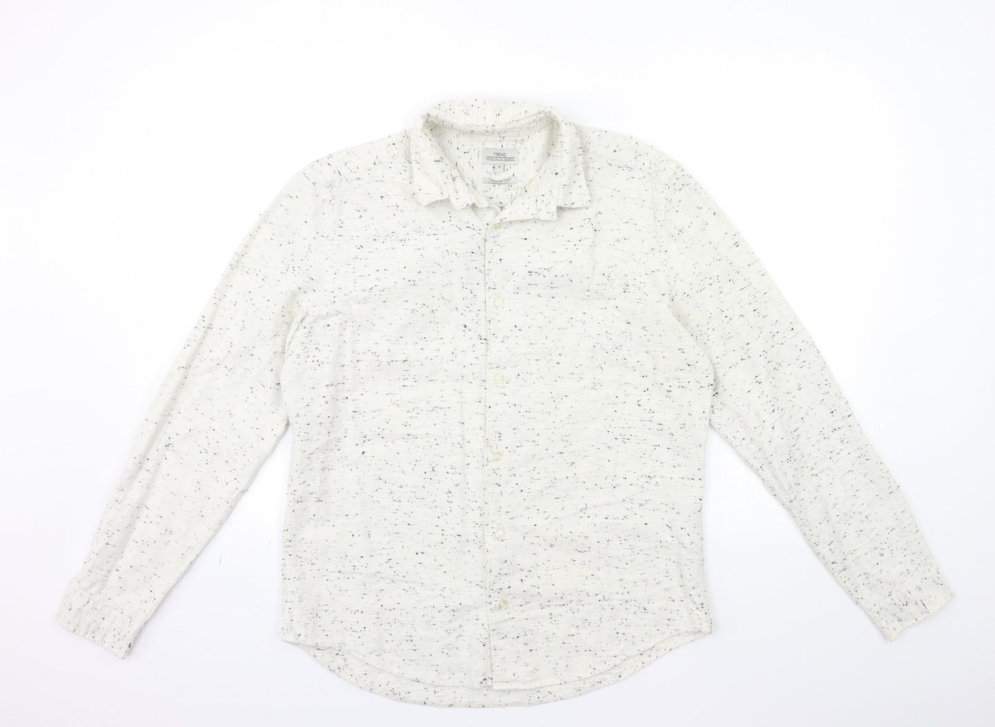 NEXT Mens White    Button-Up Size M