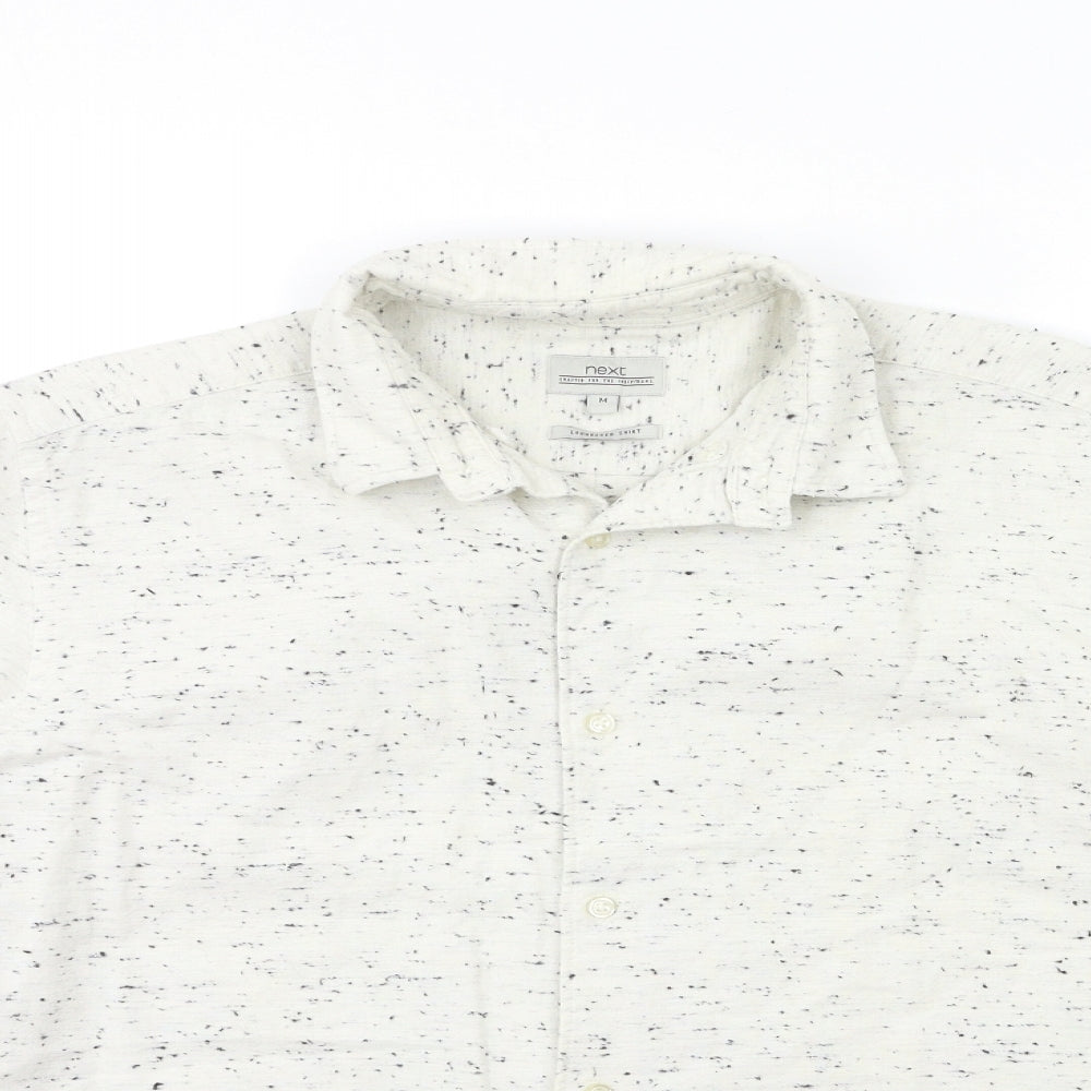 NEXT Mens White    Button-Up Size M