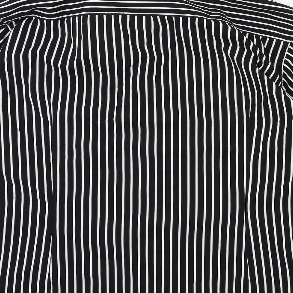 Cedar Wood State Mens Black Striped   Button-Up Size L