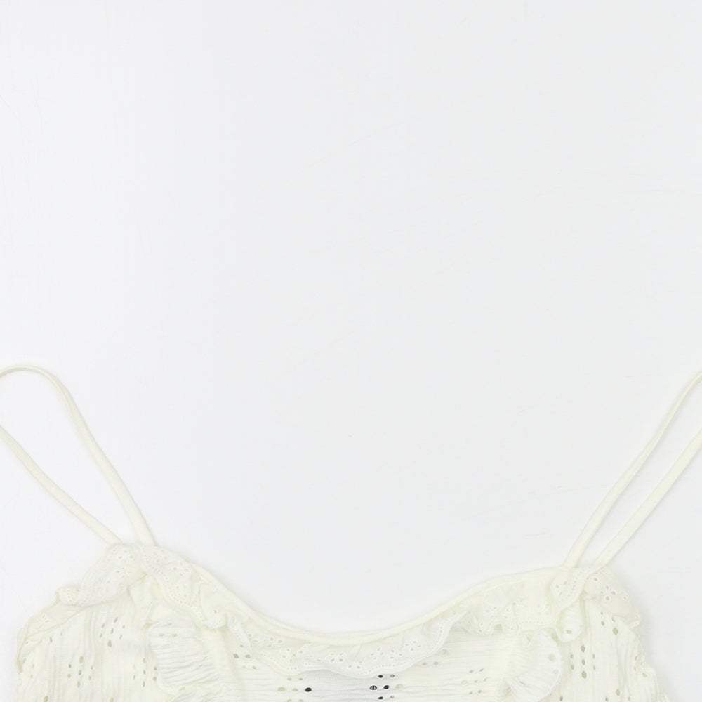 Topshop Womens White   Basic Tank Size 12