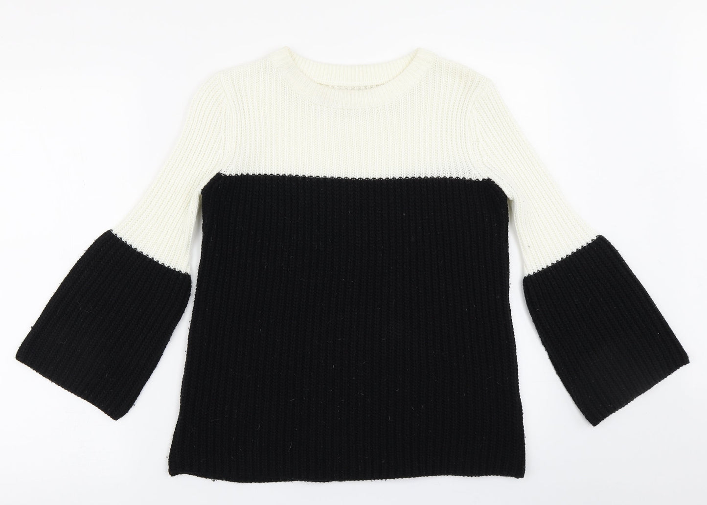 Papaya Womens White  Knit Pullover Jumper Size S