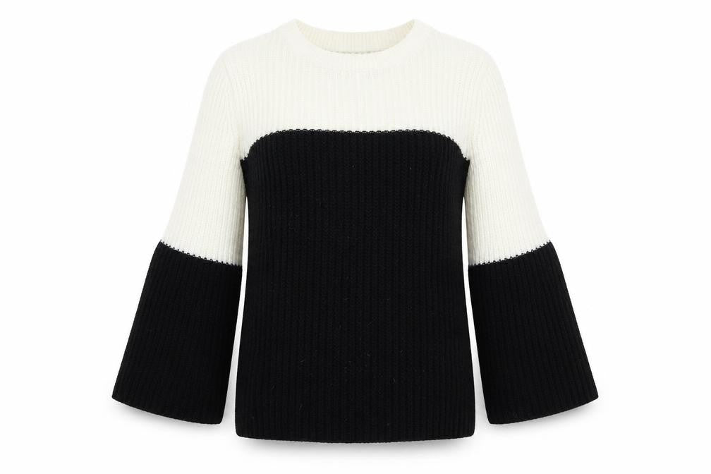 Front view of Papaya women’s white knit jumper, size S
