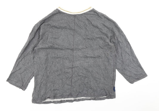 Gap Womens Grey Polka Dot  Pullover Sweatshirt Size XL