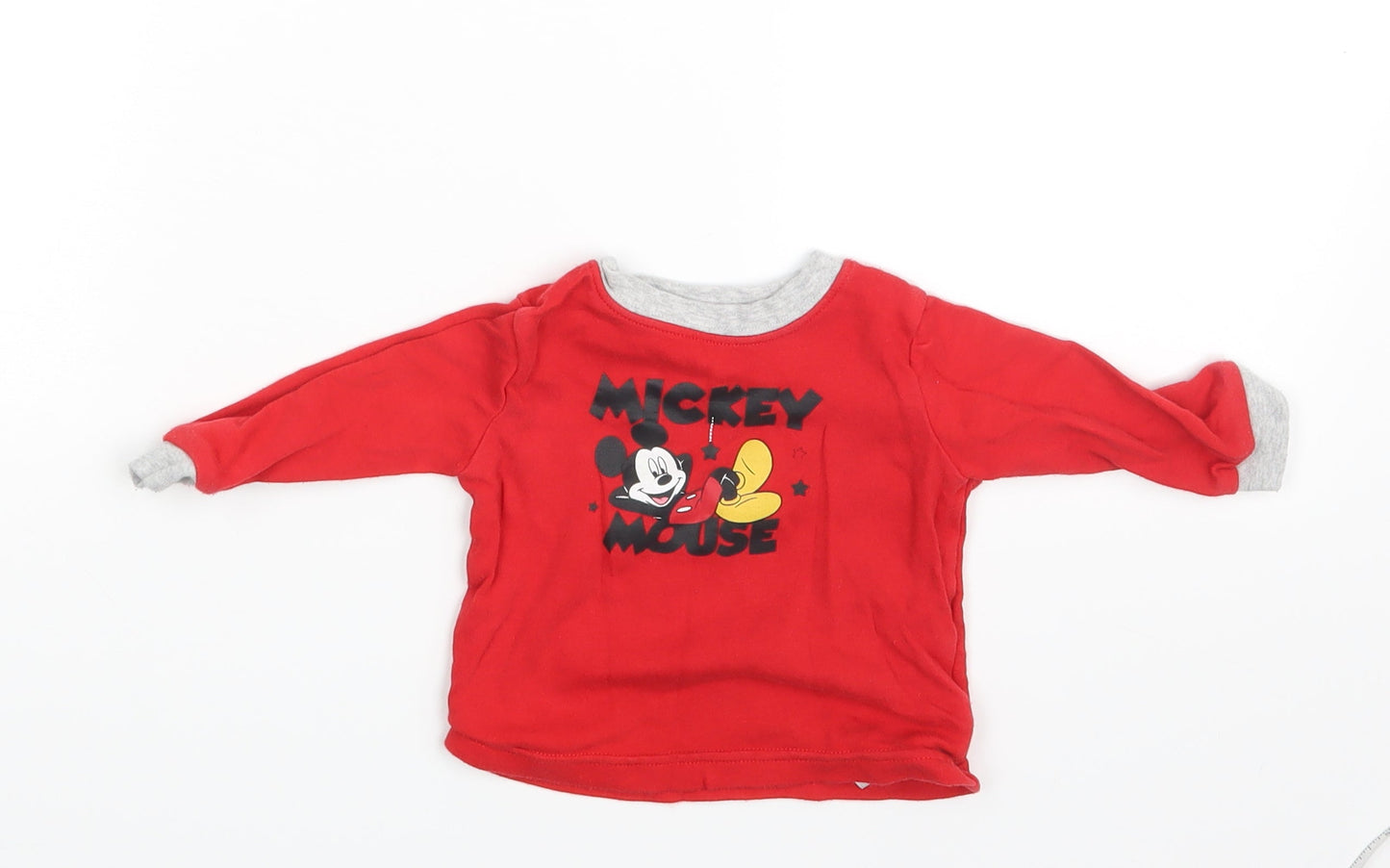 Mickey Mouse Boys Red   Basic T-Shirt Size 3-6 Months