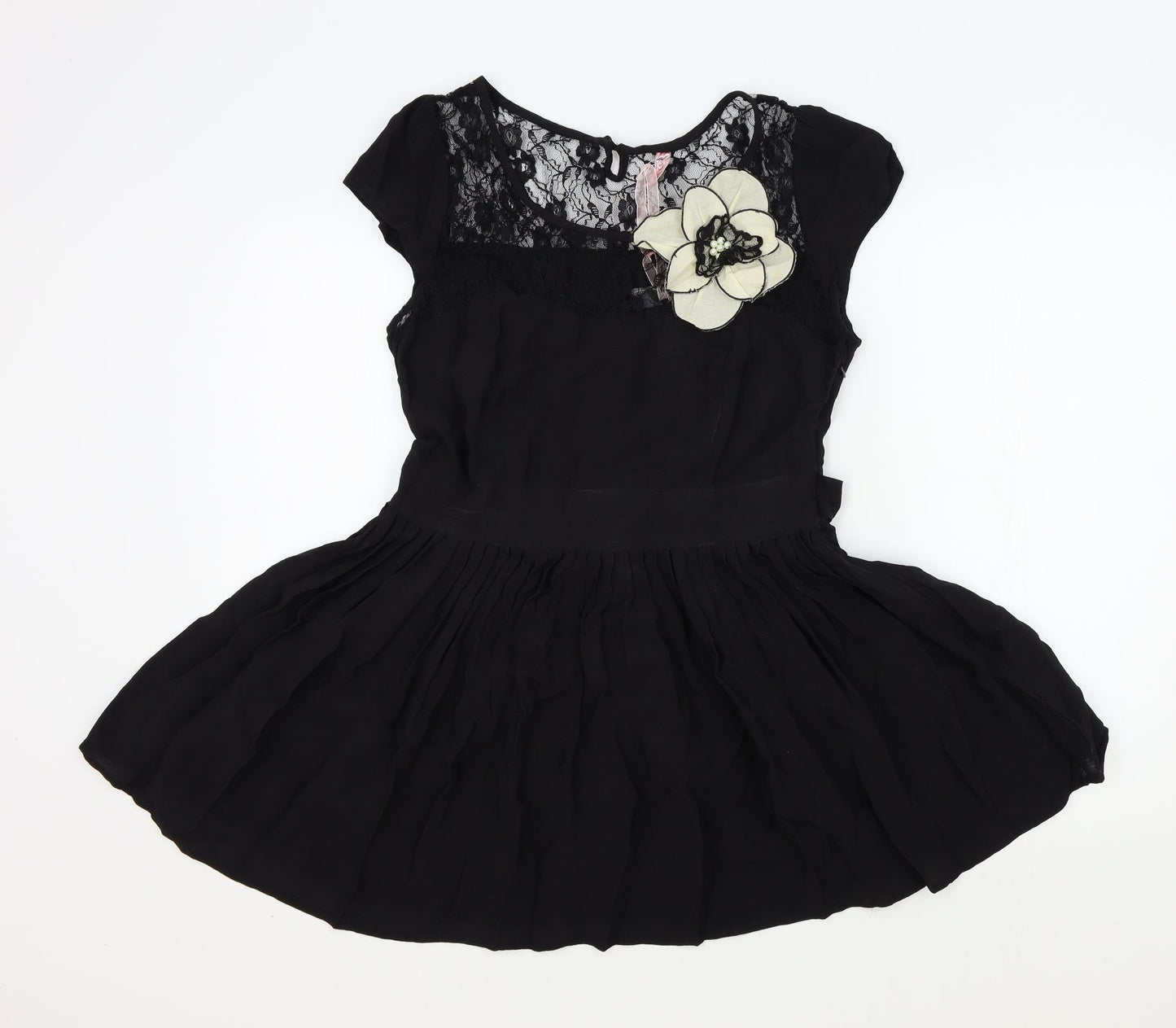 Miso Womens Black Colourblock  Fit & Flare  Size 14
