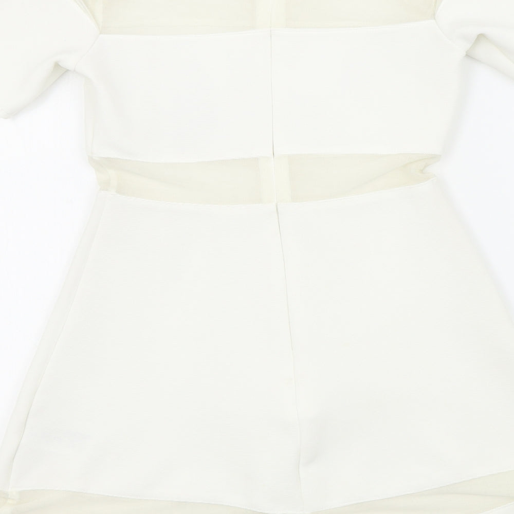 Topshop Womens White   Fit & Flare  Size 8