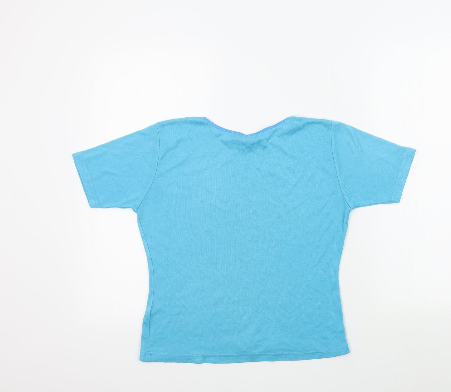 the collection Womens Blue Colourblock  Basic T-Shirt Size M
