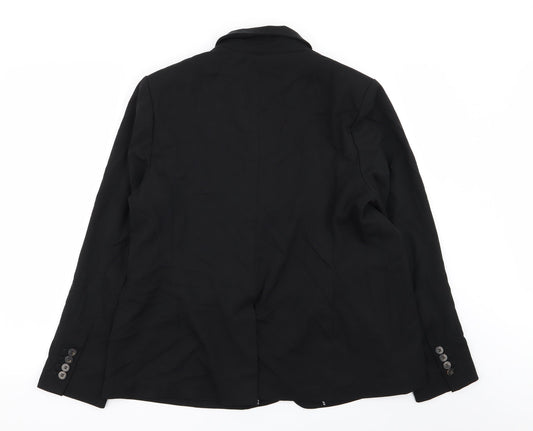 M&s Womens Black   Jacket Blazer Size 10