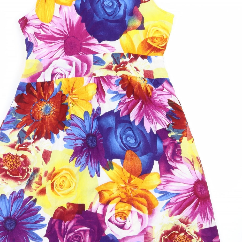 pussycat Womens Multicoloured Floral  Fit & Flare  Size S