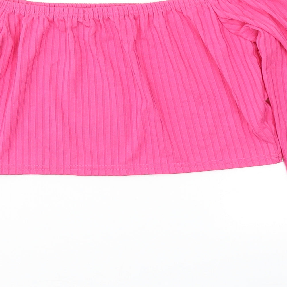 I SAW IT FIRST Womens Pink   Basic T-Shirt Size M