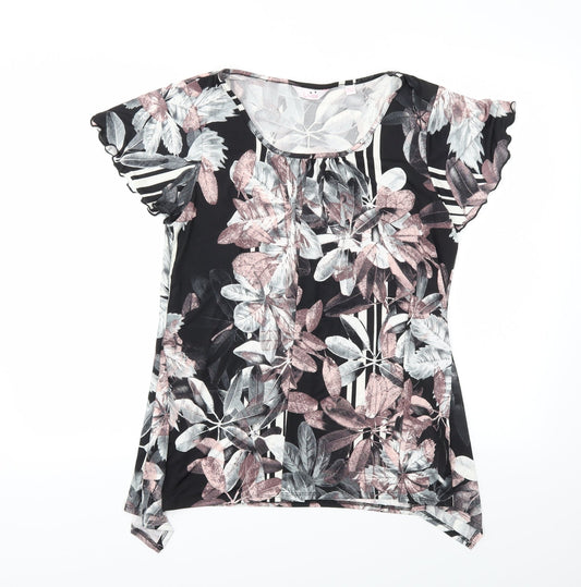 JUILIPA Womens Multicoloured Floral  Basic Blouse Size 12