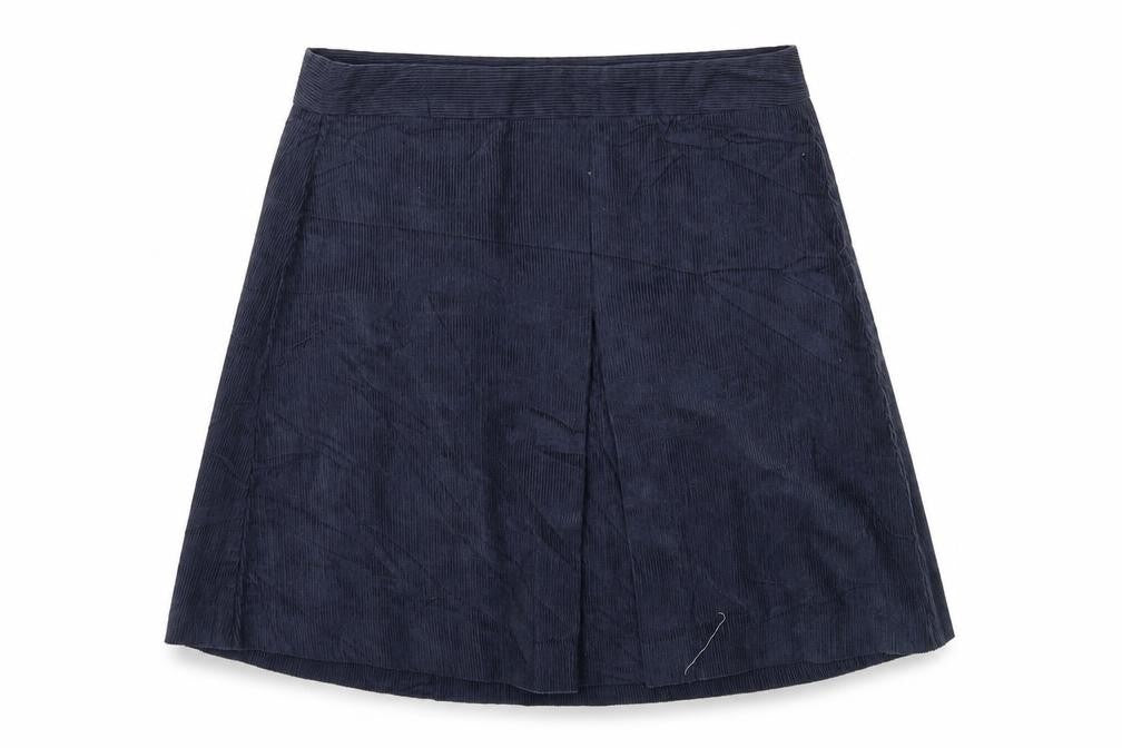 Front view of Falmer Heritage women’s blue a-line skirt, size UK 10