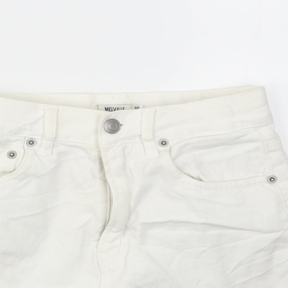 MELVILE Womens White   Flare Skirt Size 4