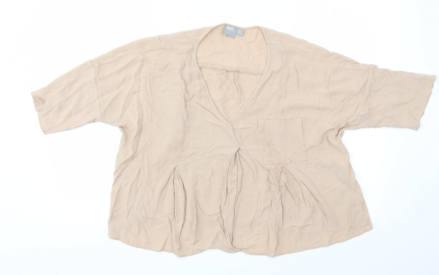 ASOS Womens Beige   Basic Blouse Size 14