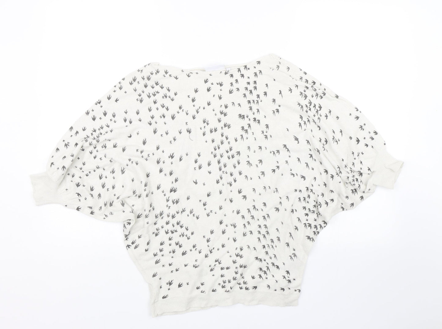 New look  Womens White Animal Print  Pullover Jumper Size 6
