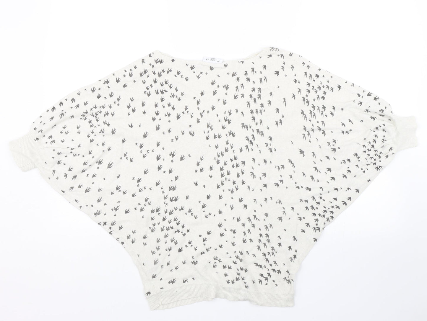 New look  Womens White Animal Print  Pullover Jumper Size 6