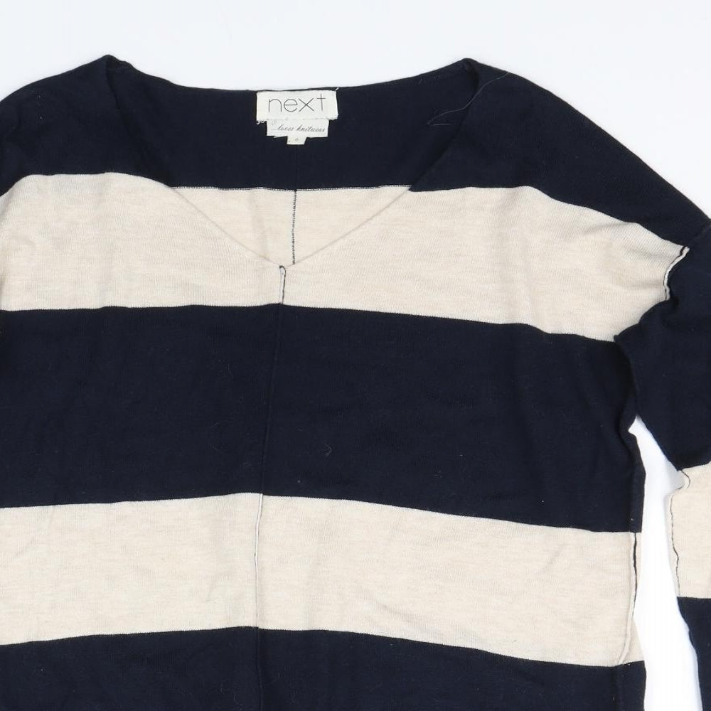 NEXT Womens Blue Striped  Pullover Jumper Size 6