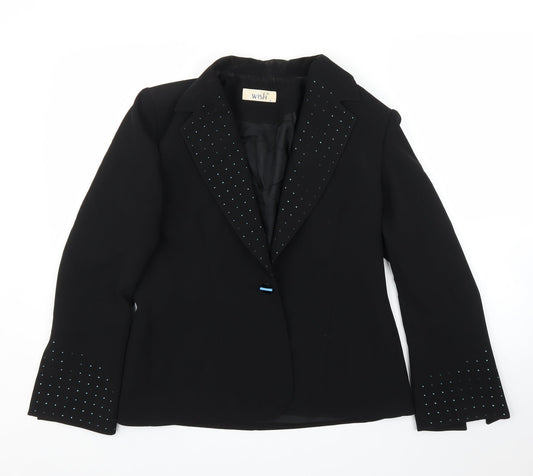 Wish Womens Black   Jacket Blazer Size 14