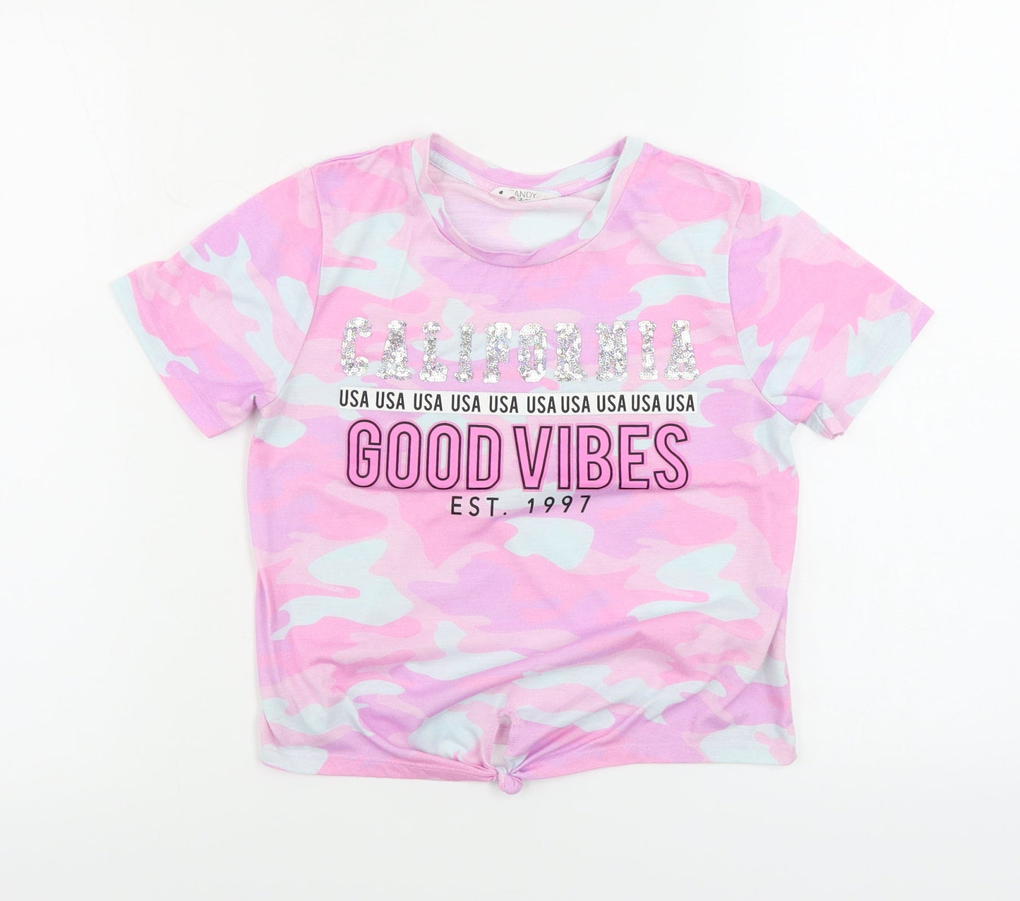 Candy  Girls Pink   Basic T-Shirt Size 11 Years
