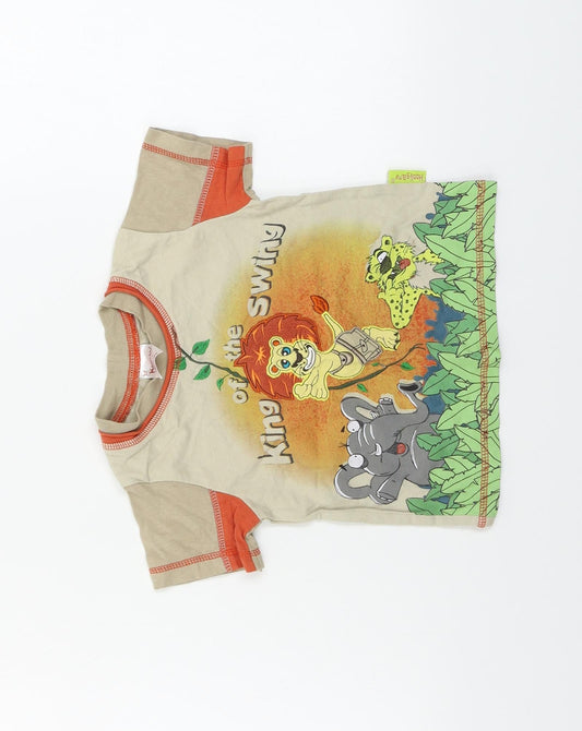 Hooligans  Boys Beige   Basic T-Shirt Size 2 Years